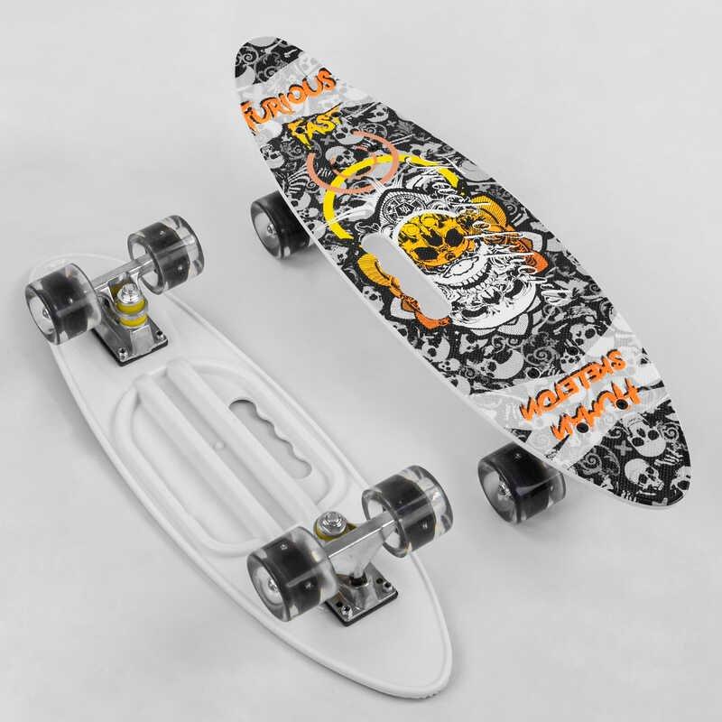 Скейт Best Board дошка= 60см, колеса PU, світяться, d=6см 71090