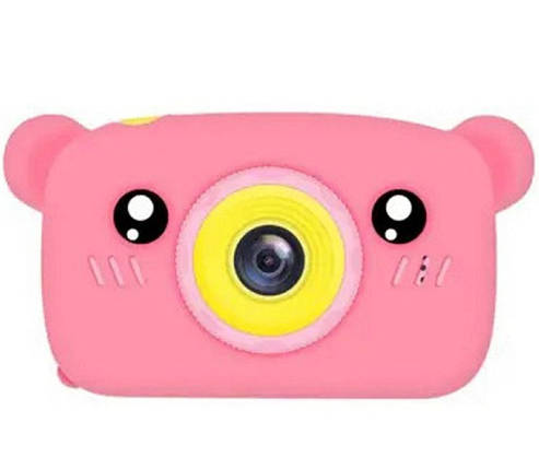 Фотоапарат дитячий DVR Baby Camera X-500B 7692, рожевий ведмідь, фото 1
