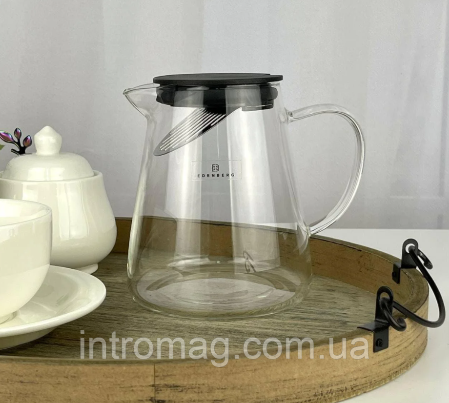 Чайник заварочный стеклянный 950 мл Edenberg EB-19043 / Чайник - заварник для заварки чая термостекло - фото 1 - id-p1497236378