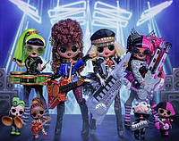 Большой набор куклы ЛОЛ Ремикс рок группа из 8 кукол с музыкальными инструментами