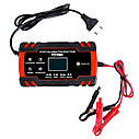 Інтелектуальний автоматичний автомобільний зарядний пристрій OUYORCAR для акумуляторів 12 В 8 А/24B 4A.Red, фото 2