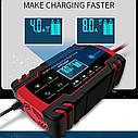 Інтелектуальний автоматичний автомобільний зарядний пристрій OUYORCAR для акумуляторів 12 В 8 А/24B 4A.Red, фото 5
