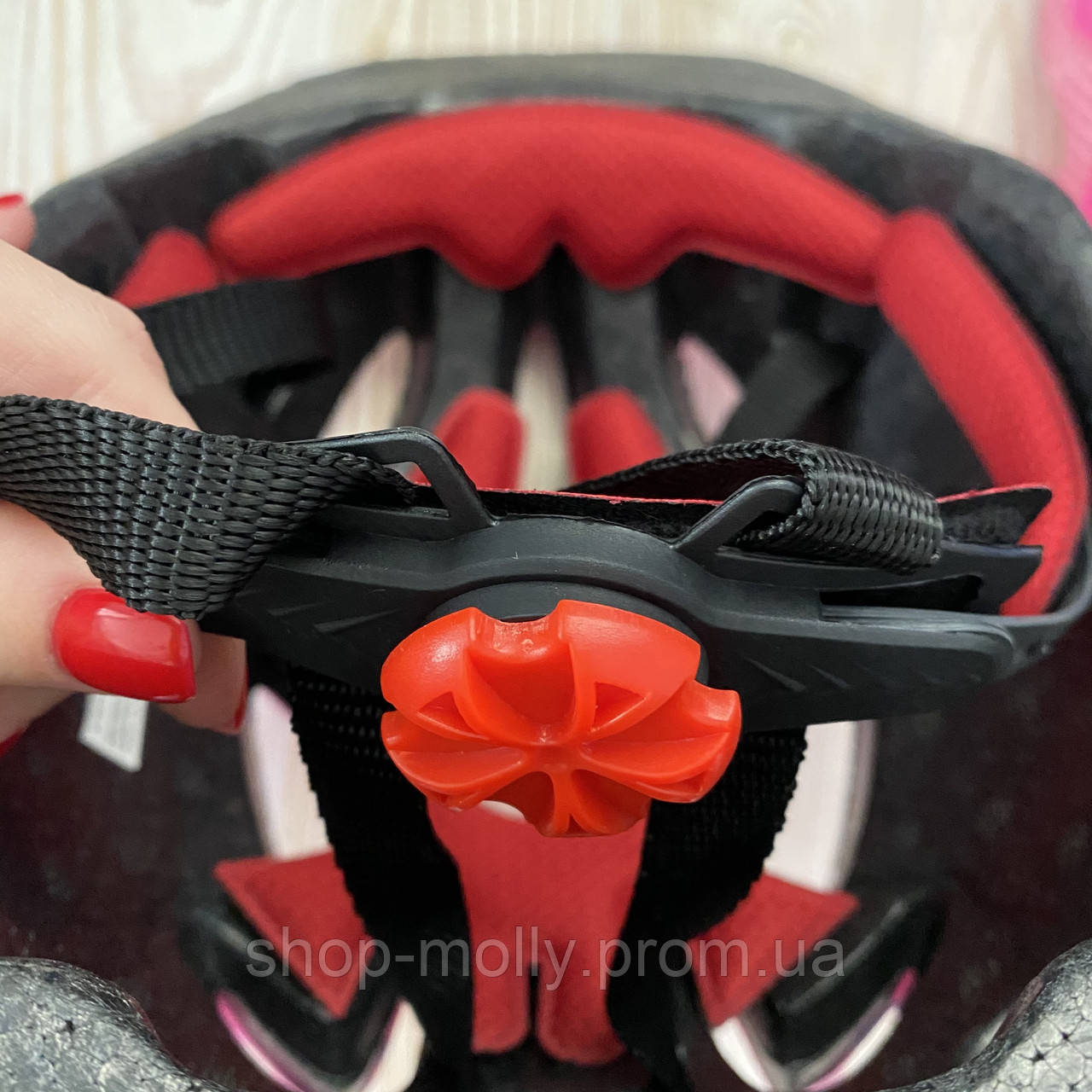 Комплект защита и шлем с регулировкой размера колесиком розовый с котами - фото 4 - id-p1497250060