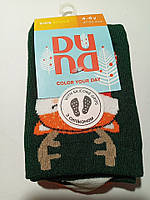 Дитячі шкарпетки махрові + СИЛІКОН - Дюна р. 18-20 (шкарпетки дитячі зимові махрові, Duna) 4112-2276-темно-зелений