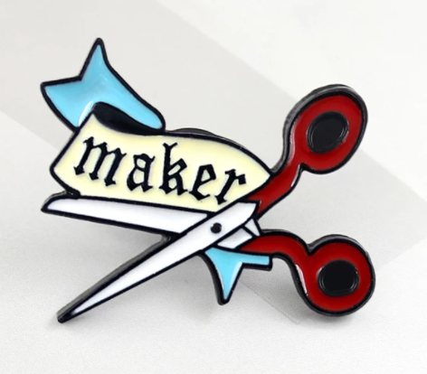 Брошь брошка значок пин металл maker творец производитель - фото 6 - id-p1497268294