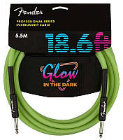 Кабель инструментальный Fender Cable Professional Series 18.6' Glow In Dark Green