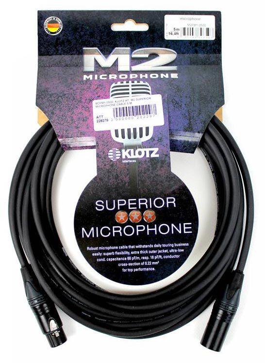 Кабель мікрофонний KLOTZ M2 SUPERIOR MICROPHONE CABLE 5 M