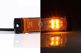 Ліхтар габаритний світлодіодний жовтий Fristom FT-018Z LED з проводом, фото 2