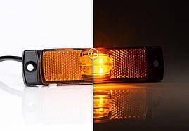 Ліхтар габаритний Fristom FT-017Z LED жовтий з проводом, фото 2