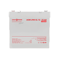 Акумулятор гелевий LP-GL 12V - 55 Ah Silver