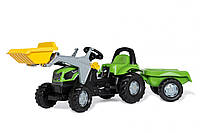 Трактор педальный с ковшом и прицепом (2-5 лет) Kid Deutz Rolly Toys 23196