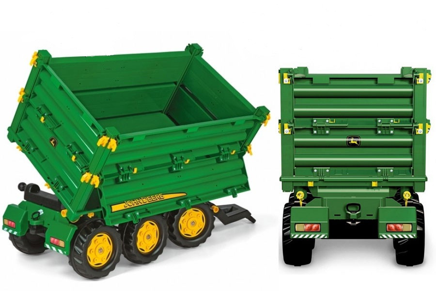 Тривісний причіп-самоскид rollyMulti Trailer John Deere до педального трактора Rolly Toys 125043