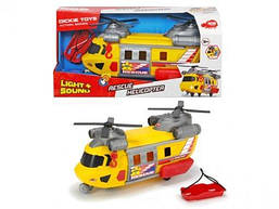Гелікоптер (30 см) Служба порятунку з лебідкою Rescue Helicopter Dickie Toys 3306004 звук та світло