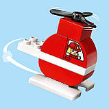 LEGO 10957 Duplo Мій перший пожежний вертоліт і поліцейський автомобіль конструктор лего дупло, фото 3