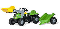 Педальный трактор rollyKid-X с ковшом и прицепом Rolly Toys 023134