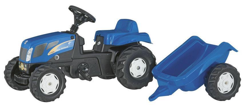 Педальний трактор з причепом rollyKid New Holland Rolly Toys 013074