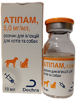 Атипам 5мг/мл Dechra Atipam для устранения седативного и анальгезирующего действия у собак и кошек , 10 мл