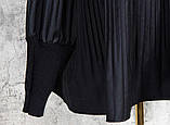 Розкішний чорний светр з плісировка розміру плюс Max Lulu, фото 4