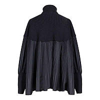 Роскошный черный блузон с плиссировкой размера плюс Max Lulu