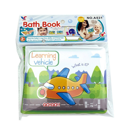 Книжка для купання, транспорт, пищалка, A531