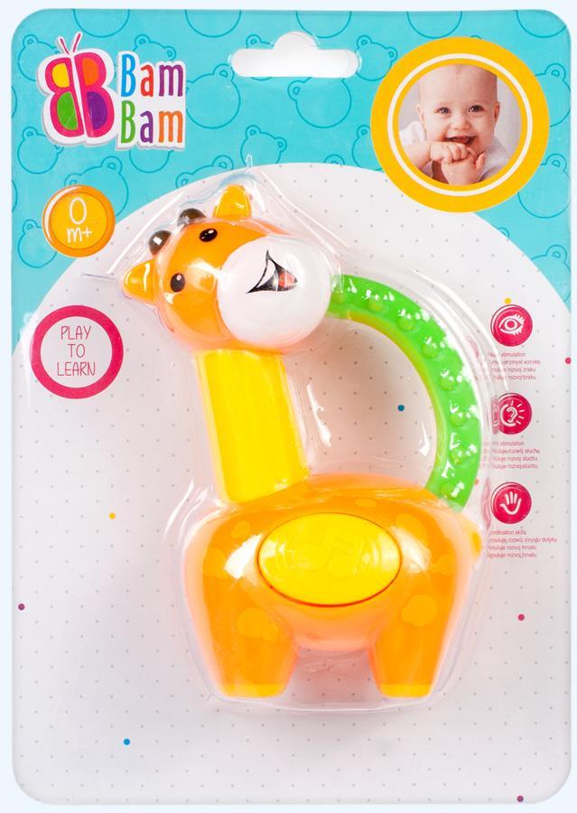 Іграшка брязкальце Лось, планшет 21х15см, Bam Bam, 414257