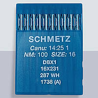 Голки для промислових швейних машин DBx1, 16x231, 287 WH, 1738 (A) Schmetz No100 R