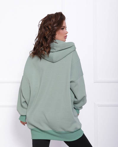 Удлиненная тёплая толстовка худи (ID#1497331506), цена: 707 ₴, купить ...