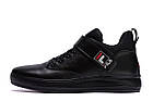 Чоловічі зимові шкіряні черевики FILA Black, фото 2