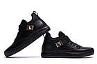 Чоловічі зимові шкіряні черевики FILA Black, фото 5