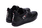 Чоловічі зимові шкіряні черевики FILA Black, фото 6