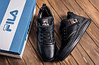 Чоловічі зимові шкіряні черевики FILA Black, фото 8