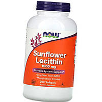 Лецитин подсолнечный Now Foods Sunflower Lecithin 1200 мг 200 капсул