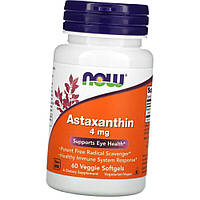 Астаксантин Now Foods Astaxanthin 4 mg 60 гел капс