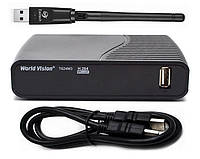 Т2 ресивер World Vision T624M3 + Wi-Fi адаптер + HDMI кабель