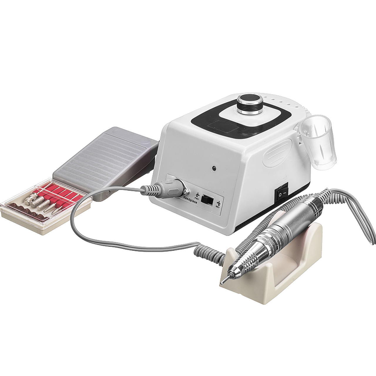 Фрезер Master Professional ZS-715 на 65 Вт і 45000 об./хв ручка 18V для манікюру та педикюру, білий
