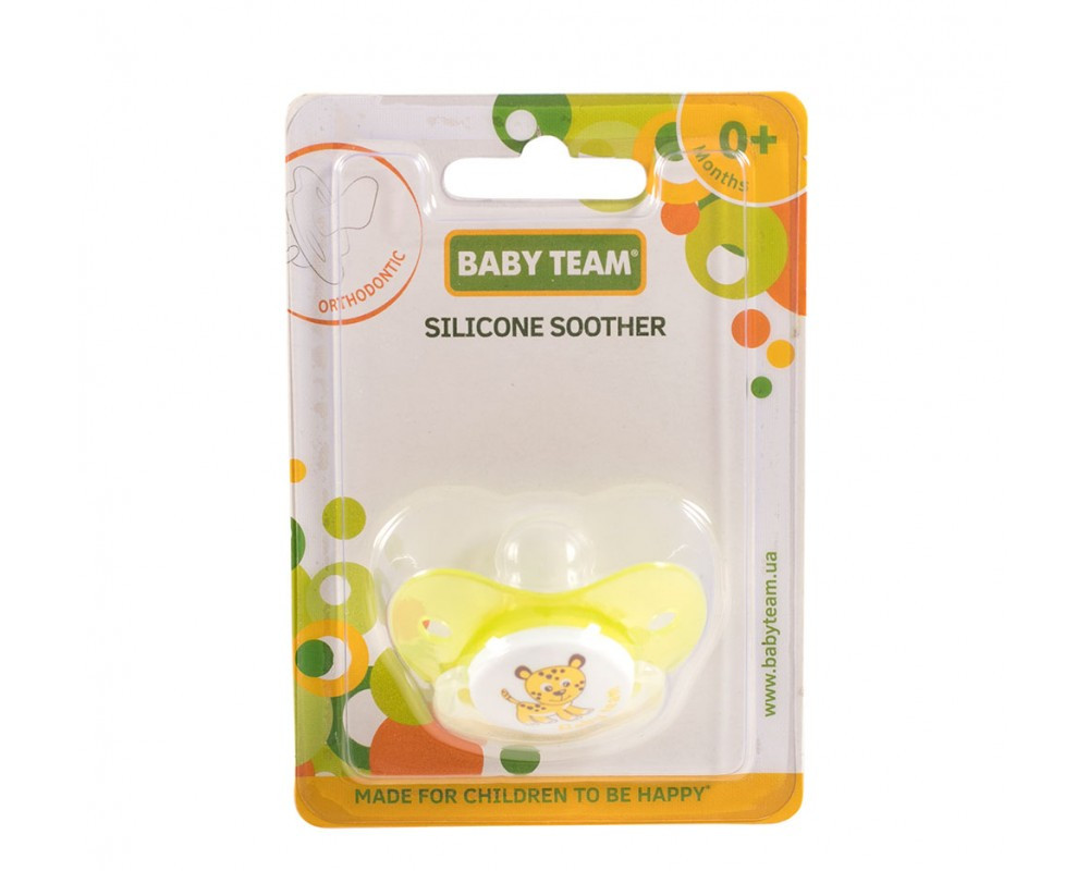 Пустушка силіконова ортодонтична Baby Team 0+