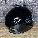 Мотошолом закритий інтеграл FXW HF-122 чорний глянець тонированное стекло, фото 3