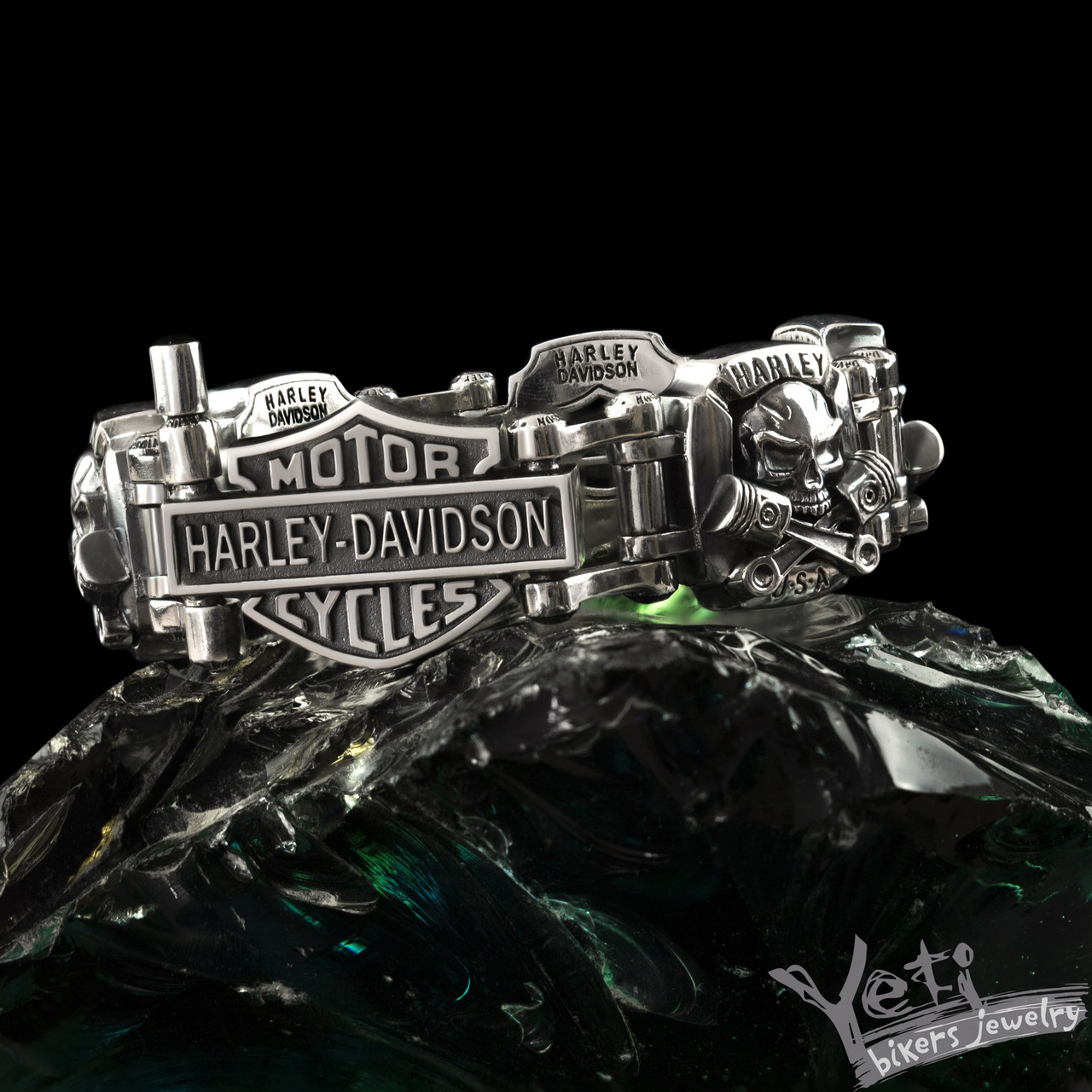 Срібний браслет "Harley-Davidson"