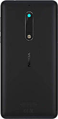 Задня панель корпусу (кришка акумулятора) для Nokia 5 Dual Sim (TA-1044, TA-1053), оригінал Чорний