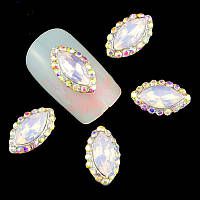 Декоративний елемент Pink Opal.Розмір 7*11 мм.Цина за 1 шт.