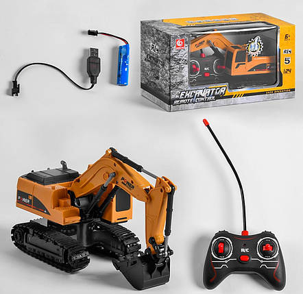 BC 1022 Спецтехніка на р/у акумулятор 3.7 V, підсвітка, платформа з тріскачкою, у коробці 28 х 11 х 16 см к., фото 1