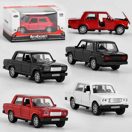 TK — 2794 Машинка Lada ВАЗ 2107 Auto Expert 3 кольори, металопластик, 1:36, інерція, підсвітка фар і салону,, фото 2