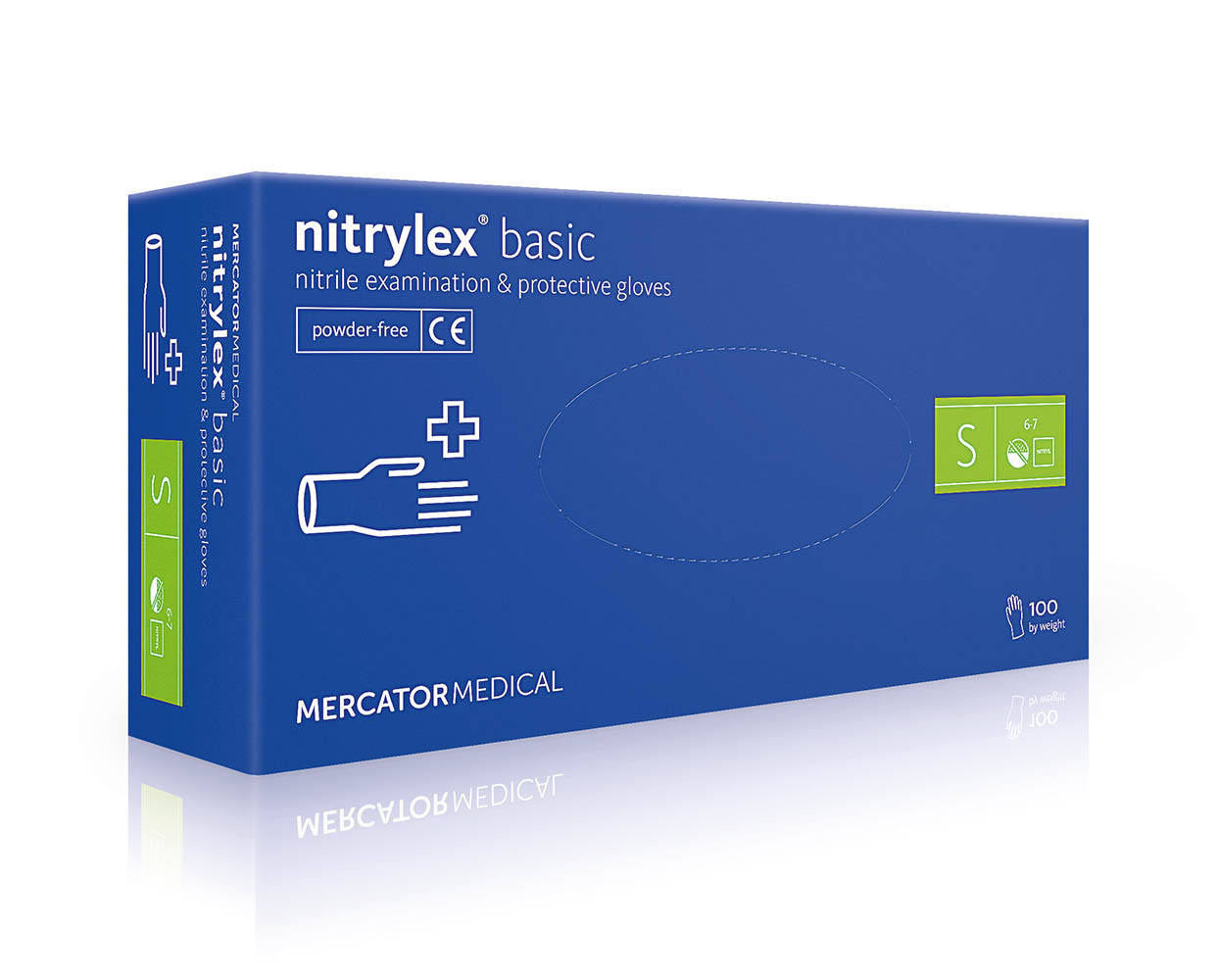 Нітрилові рукавички Nitrylex® PF Basic S