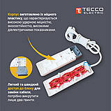 Подовжувач TECCO 4 поста із заземленням 3м (3*1.0) білий 1шт/уп, фото 7