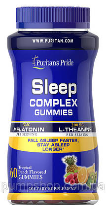 Жувальний комплекс для сну Puritan's Pride Sleep Complex Gummies 60 жув., фото 1