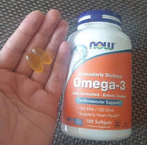 Омега 3 NOW Omega-3 Odor Controlled - Enteric Coated 90 капс гел, фото 2