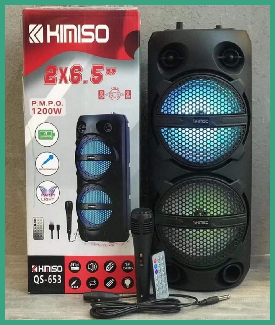 Радіо колонка портативна з Bluetooth QS-653 з акумулятором