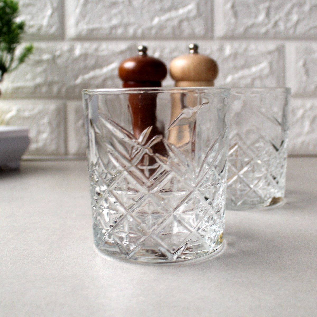 Набір з 6 низьких стаканів 340 мл під кришталь, фото 1