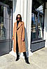 Довге жіноче пальто кольору кемел 40, 42, 44, 46, 48, 50, 52, жіноче зимове пальто з кашеміру, фото 7