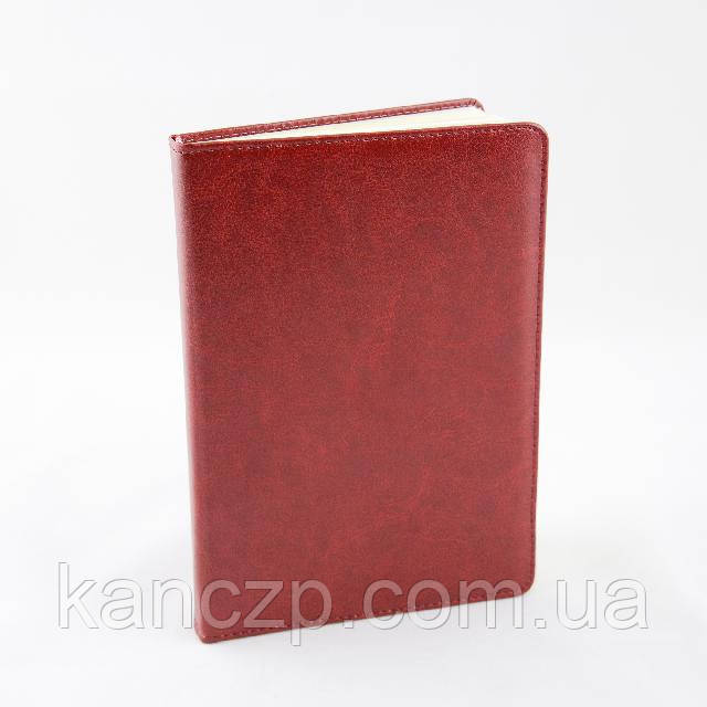 Щоденник недатований, А5, 144арк., лін, темно червонийі; арт. B-4568; VGR